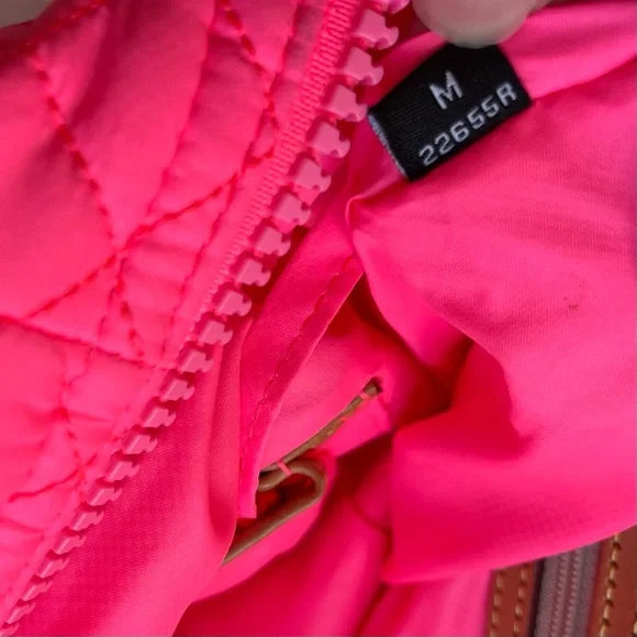 MZ WALLACE Neon Pink Sutton Deluxe Medium Quilted Tote Bag - Picture 9 of 11